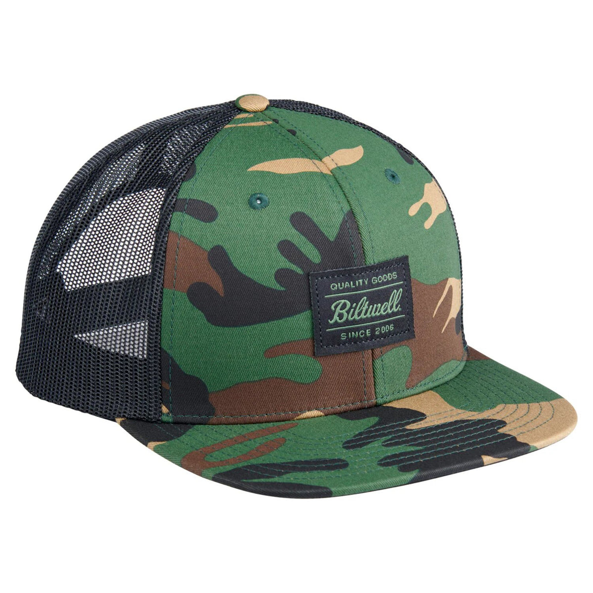 Biltwell Woodland trucker cap camo