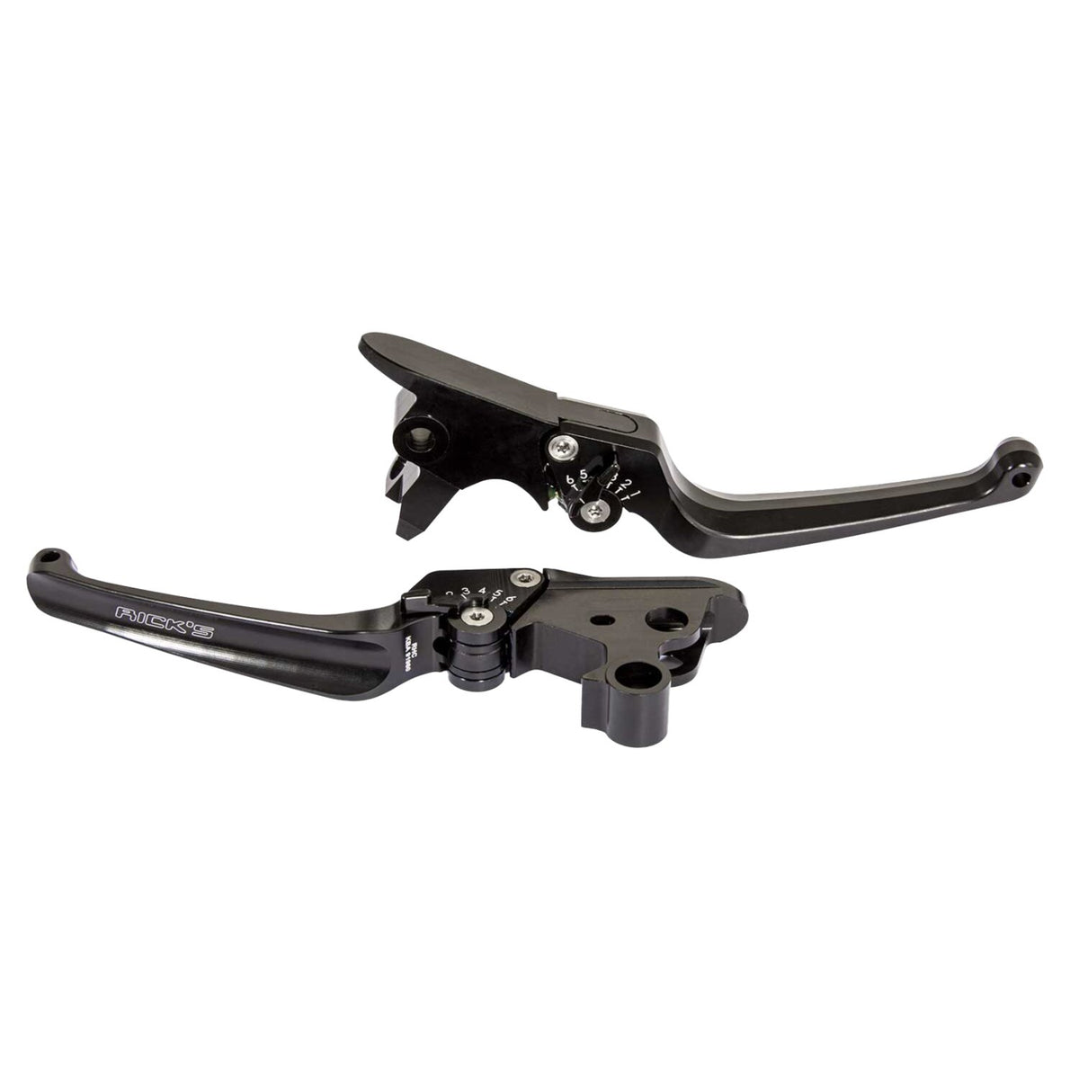 Rick's Motorcycles, Classic brake & clutch lever set. Black