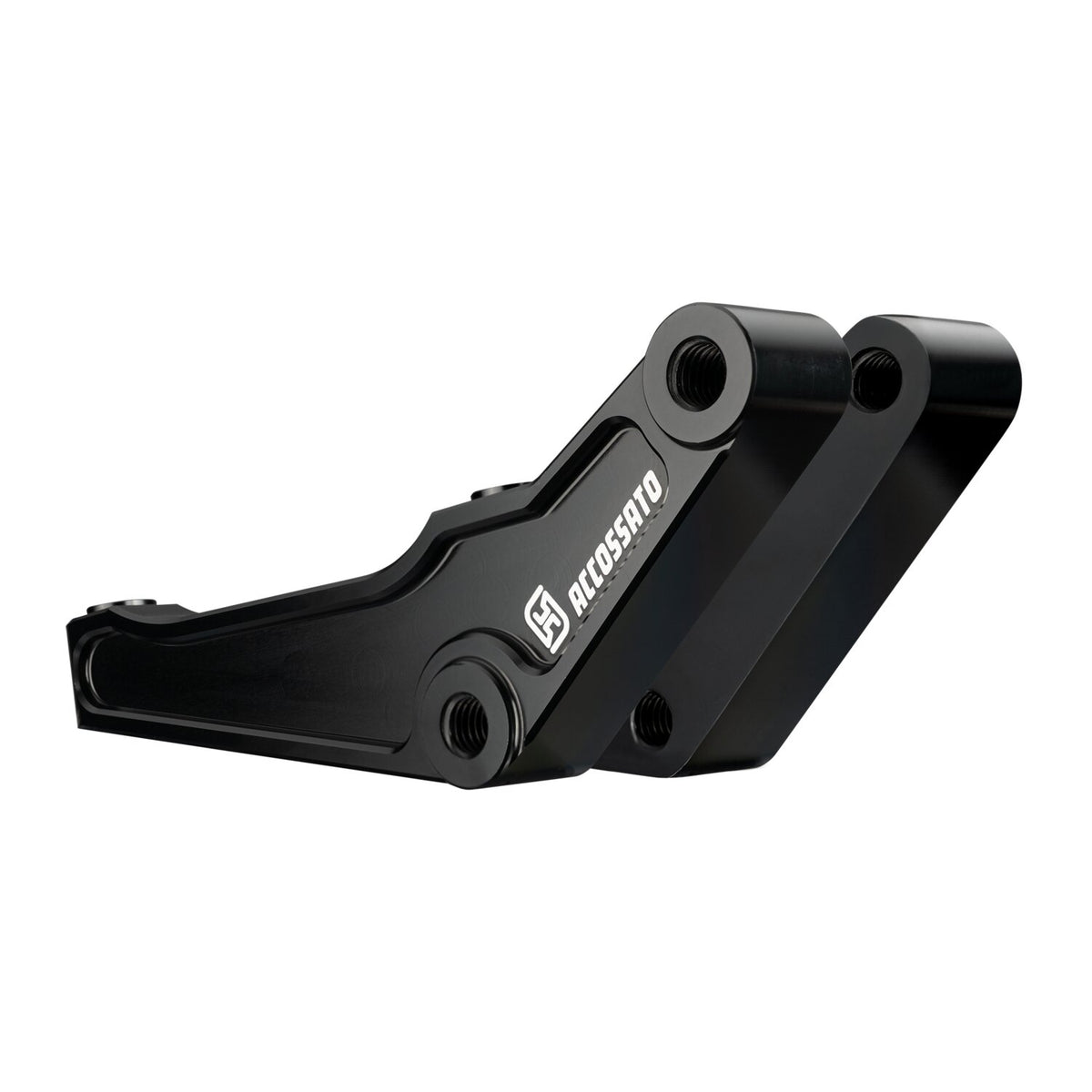 Accossato, brake caliper bracket set. 108mm L/R front. Black