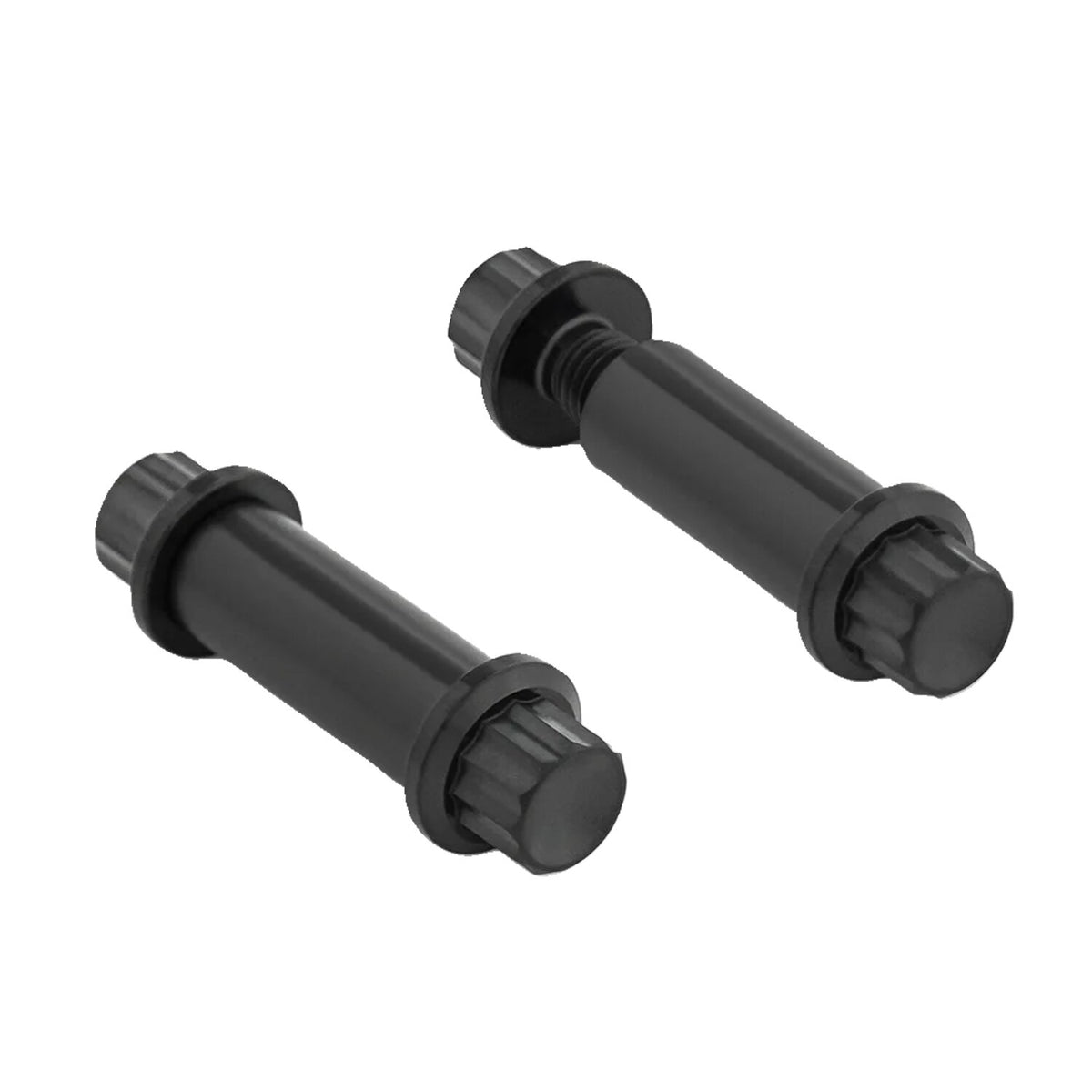 Arlen Ness, titanium 12-point foot peg bolt kit. Black 2-pk