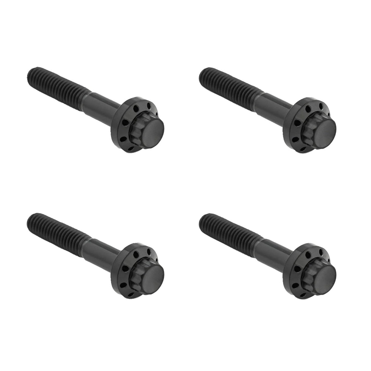 Arlen Ness, titanium 12-point front fender bolt kit. Black