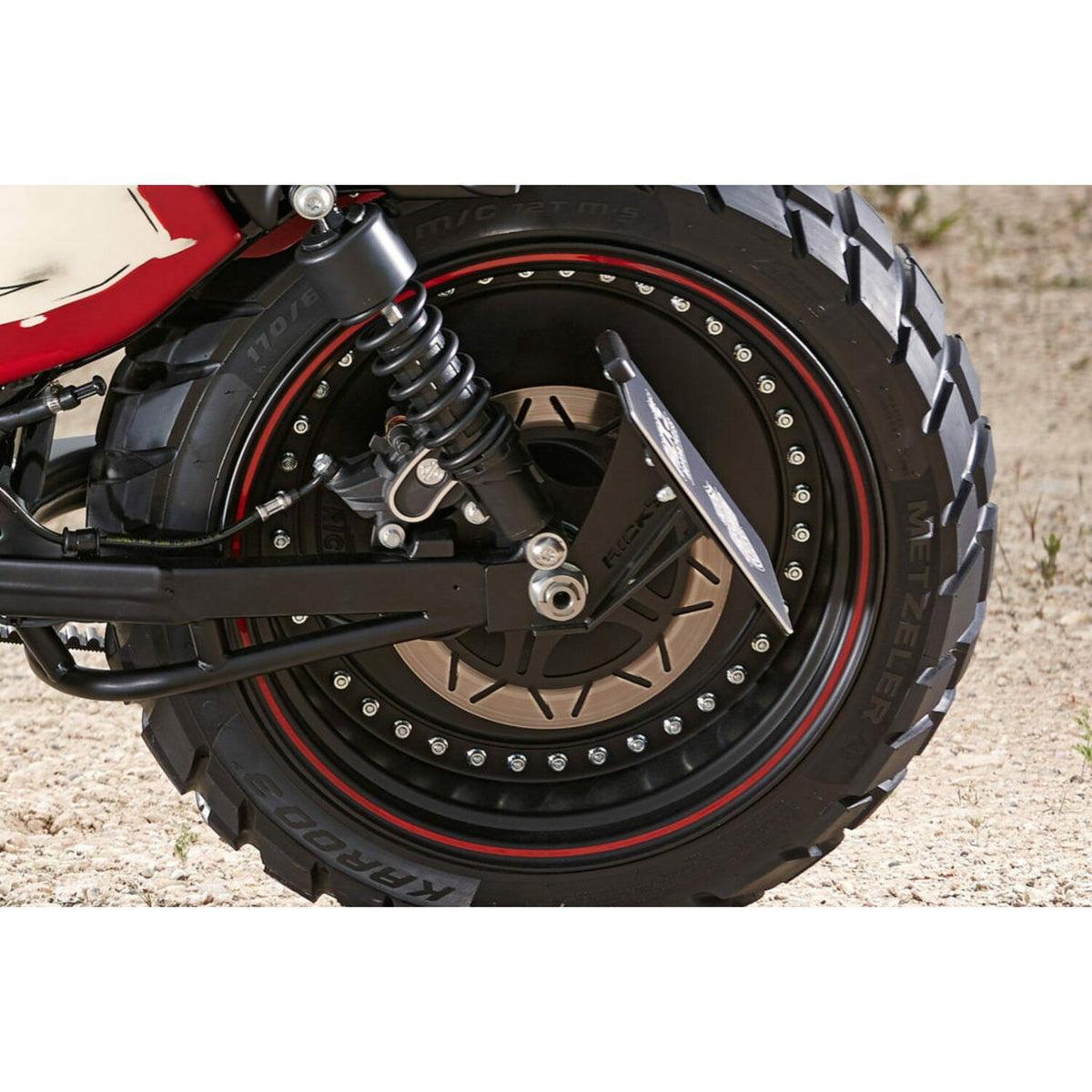 Rick's Motorcycles, side mount license plate kit short.Black