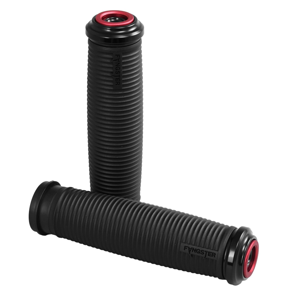 Fangster, handlebar grip set.  Black red