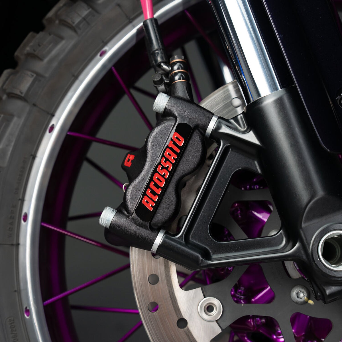 Accossato, 100mm PZ011 radial brake caliper. Right. Black