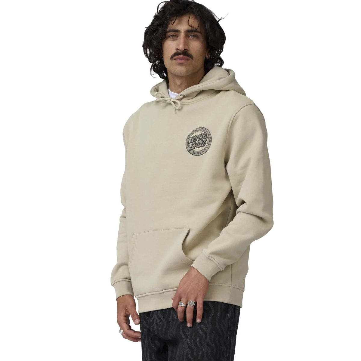 Santa Cruz Loco Dot hoodie stone gray