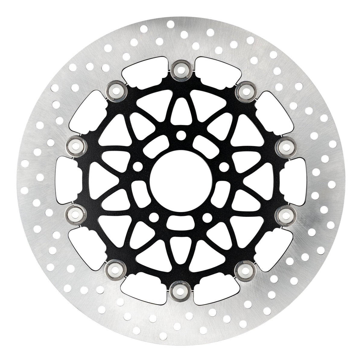 Accossato, floating brake disc rear. Round. Black