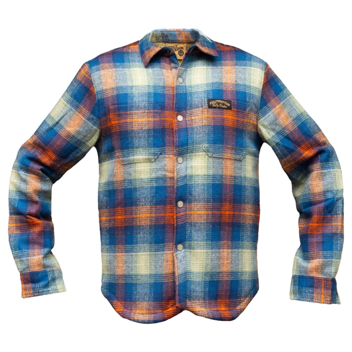 Holy Freedom Mcfly lined shirt blue