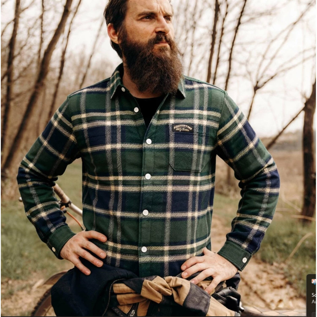 Holy Freedom Macleod lined shirt green