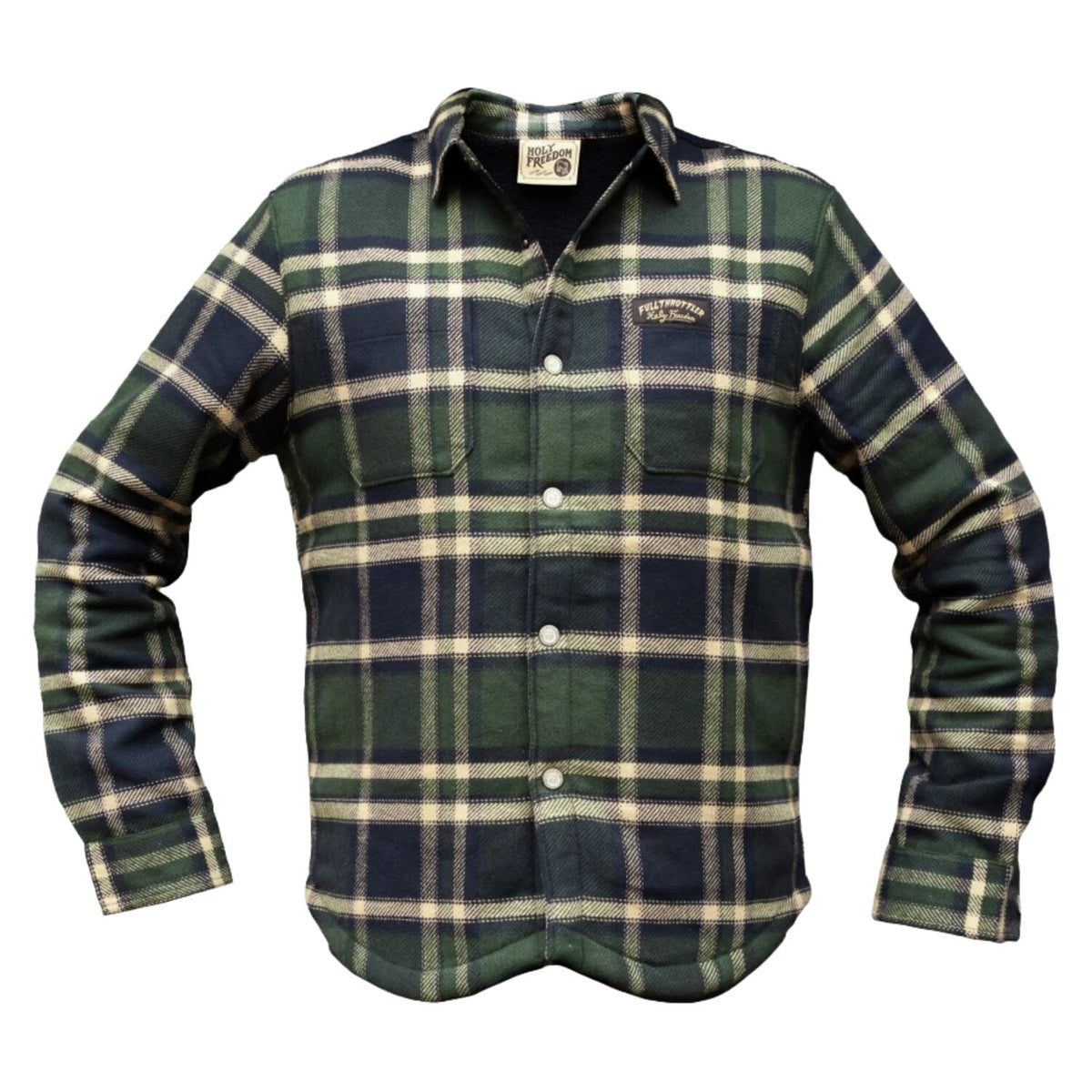 Holy Freedom Macleod lined shirt green
