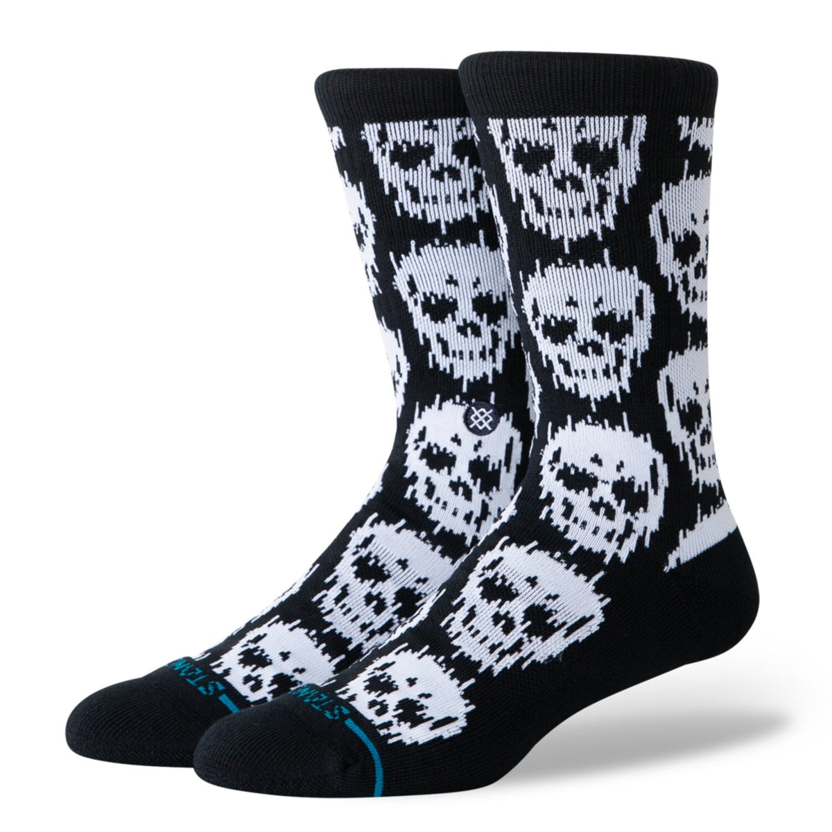 Stance Static Skull Crew socks black