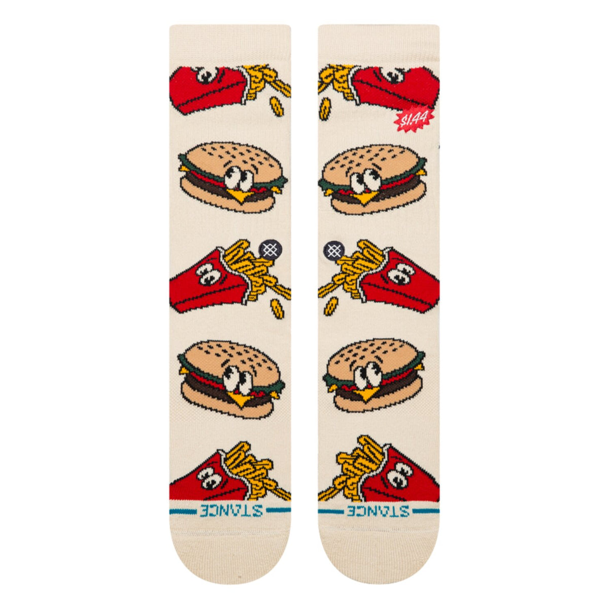 Stance Combo Meal Crew socks tan
