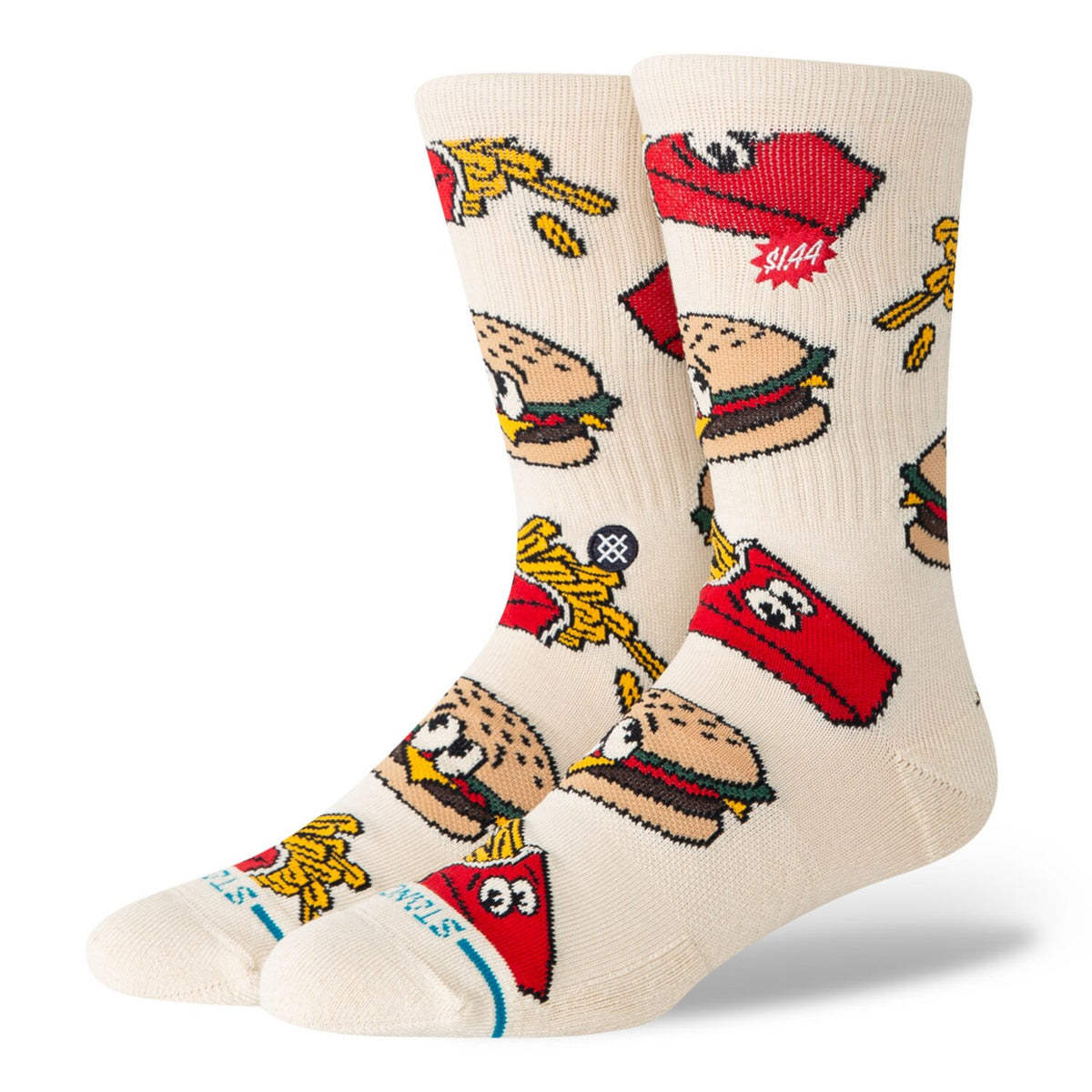 Stance Combo Meal Crew socks tan