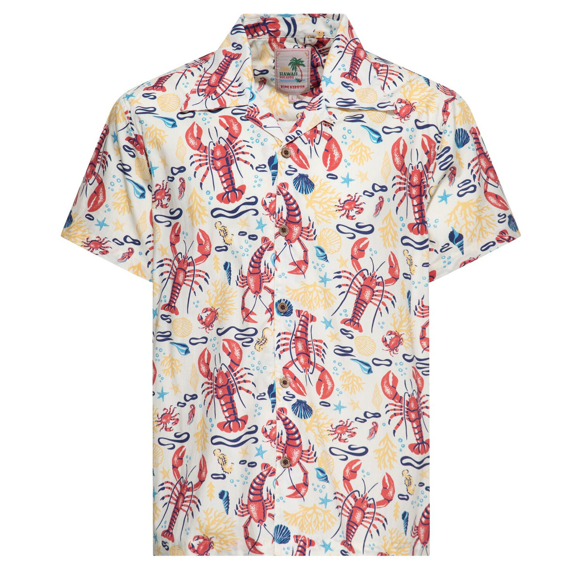 King Kerosin Deep Sea Hawaii shirt off white