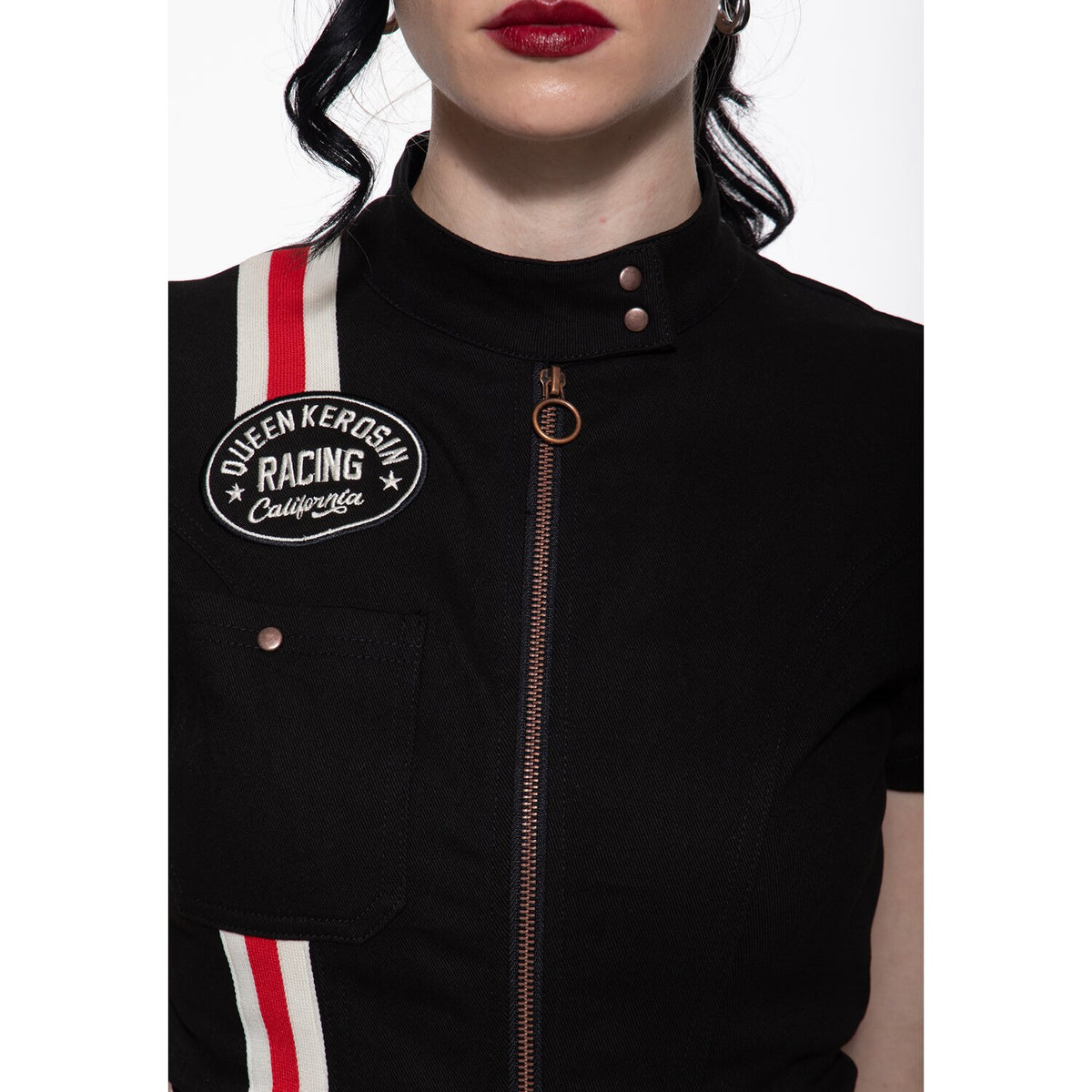Queen Kerosin Dragstrip overall black
