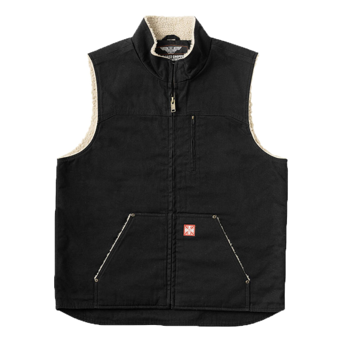 WCC Sherpa Lined Canvas Workvest black
