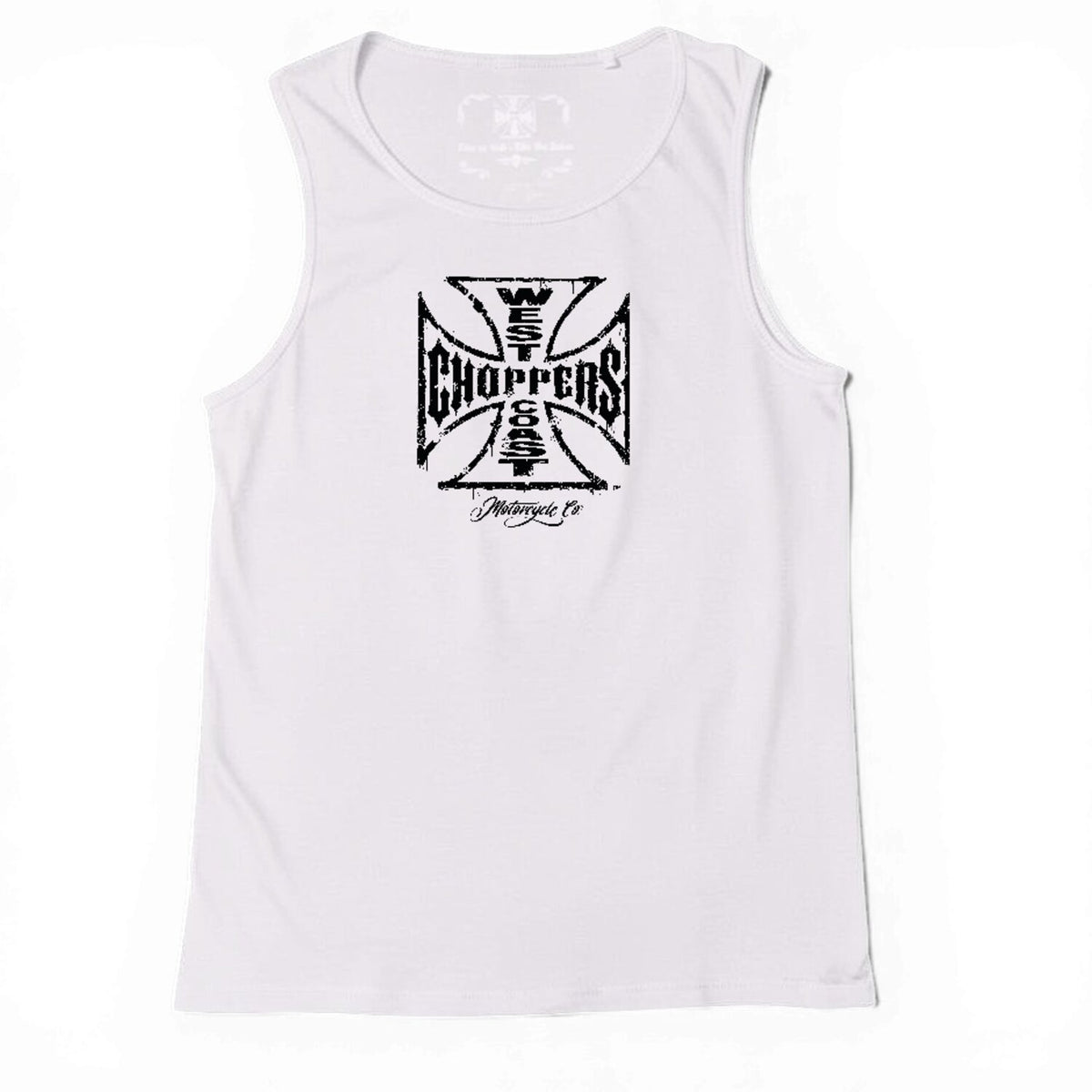 WCC Worn Cross tanktop white