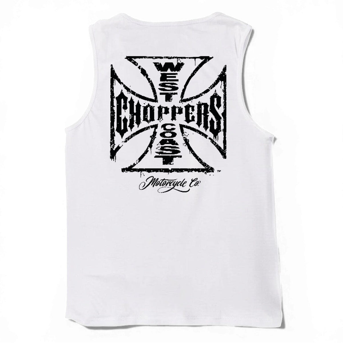 WCC Worn Cross tanktop white