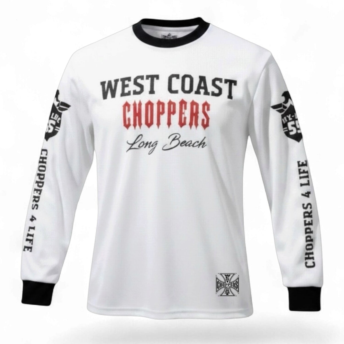 WCC Choppers 4 Life Waffle shirt white