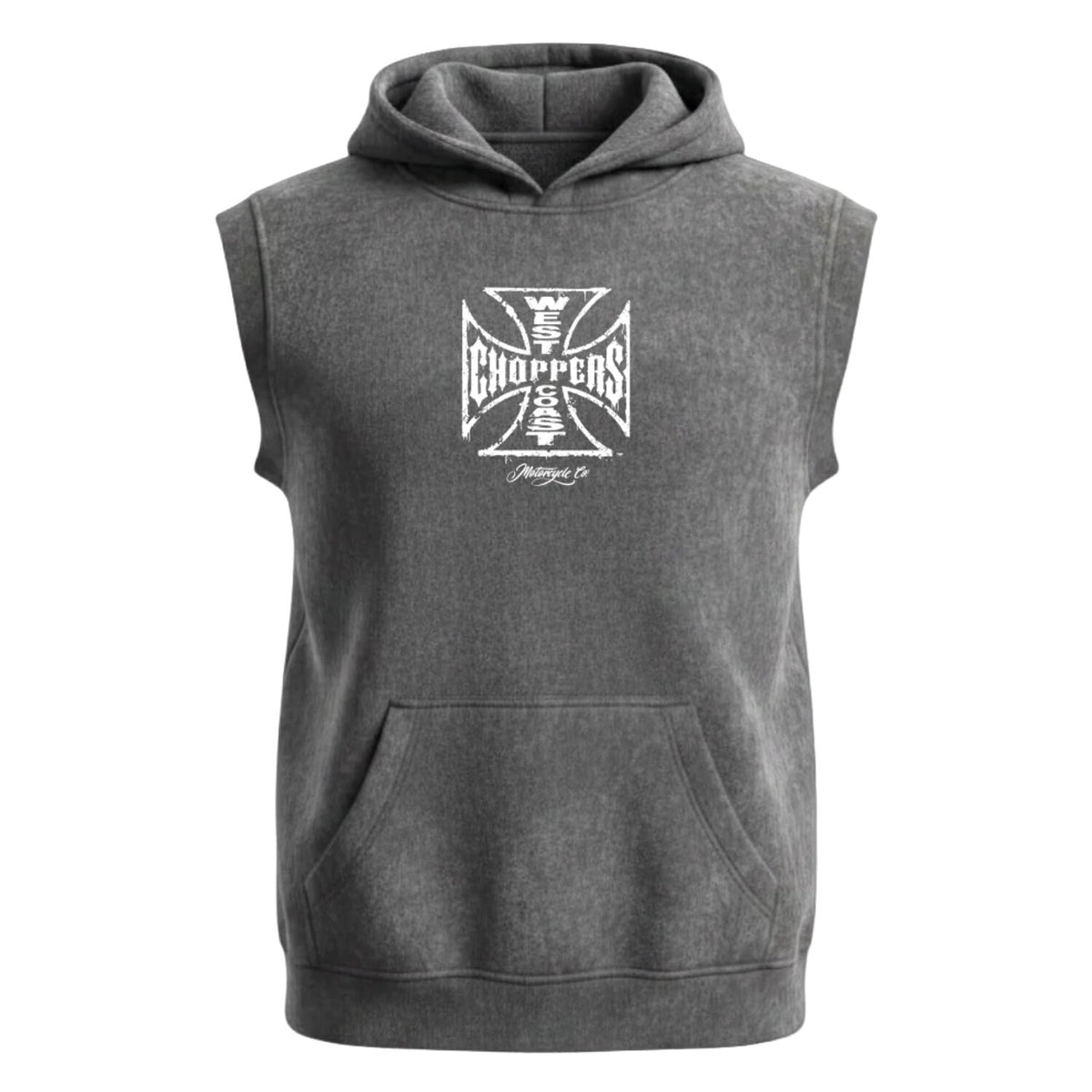 WCC Vintage Washed Sleeveless hoodie vintage black