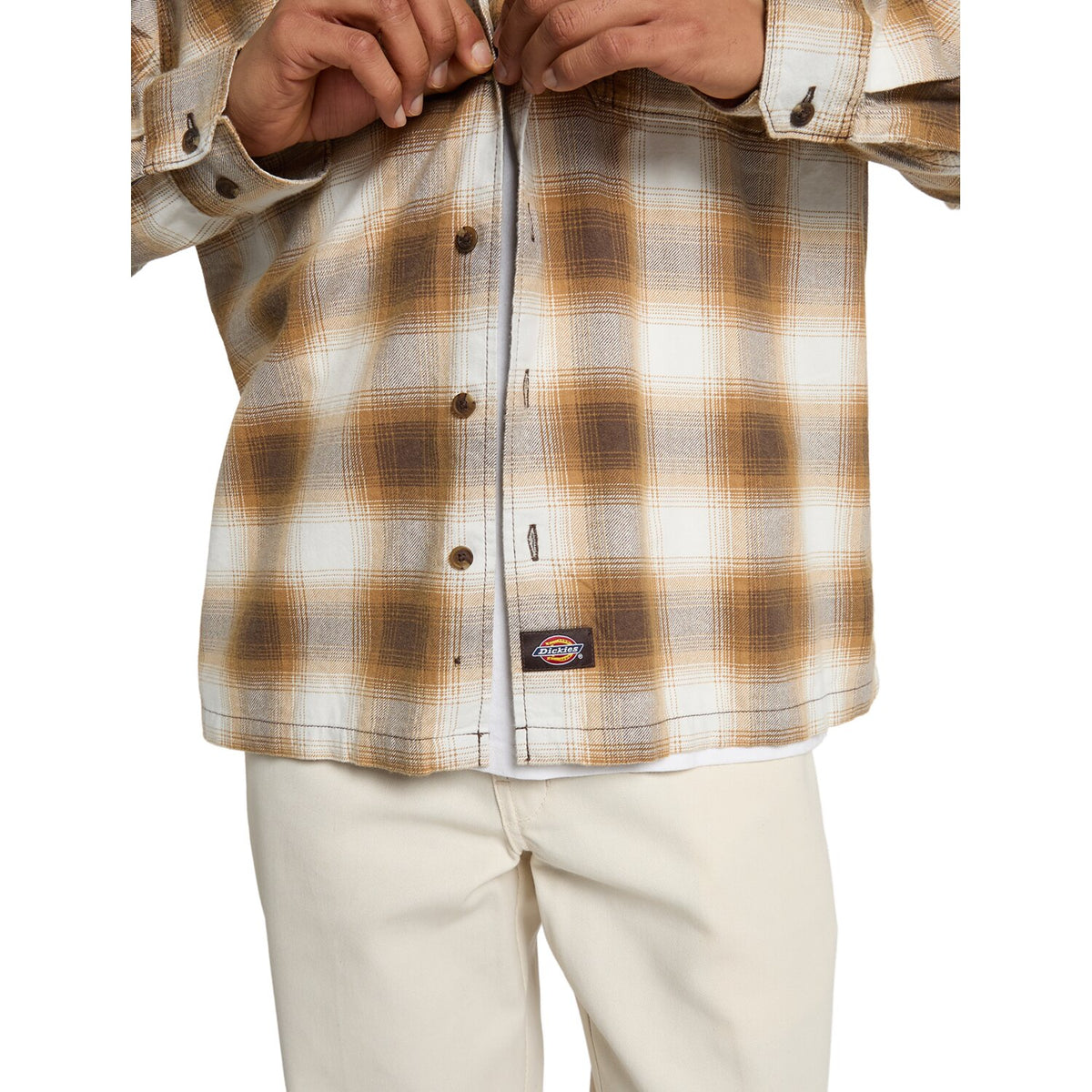 Dickies Gulfport Flannel shirt chocolate brown
