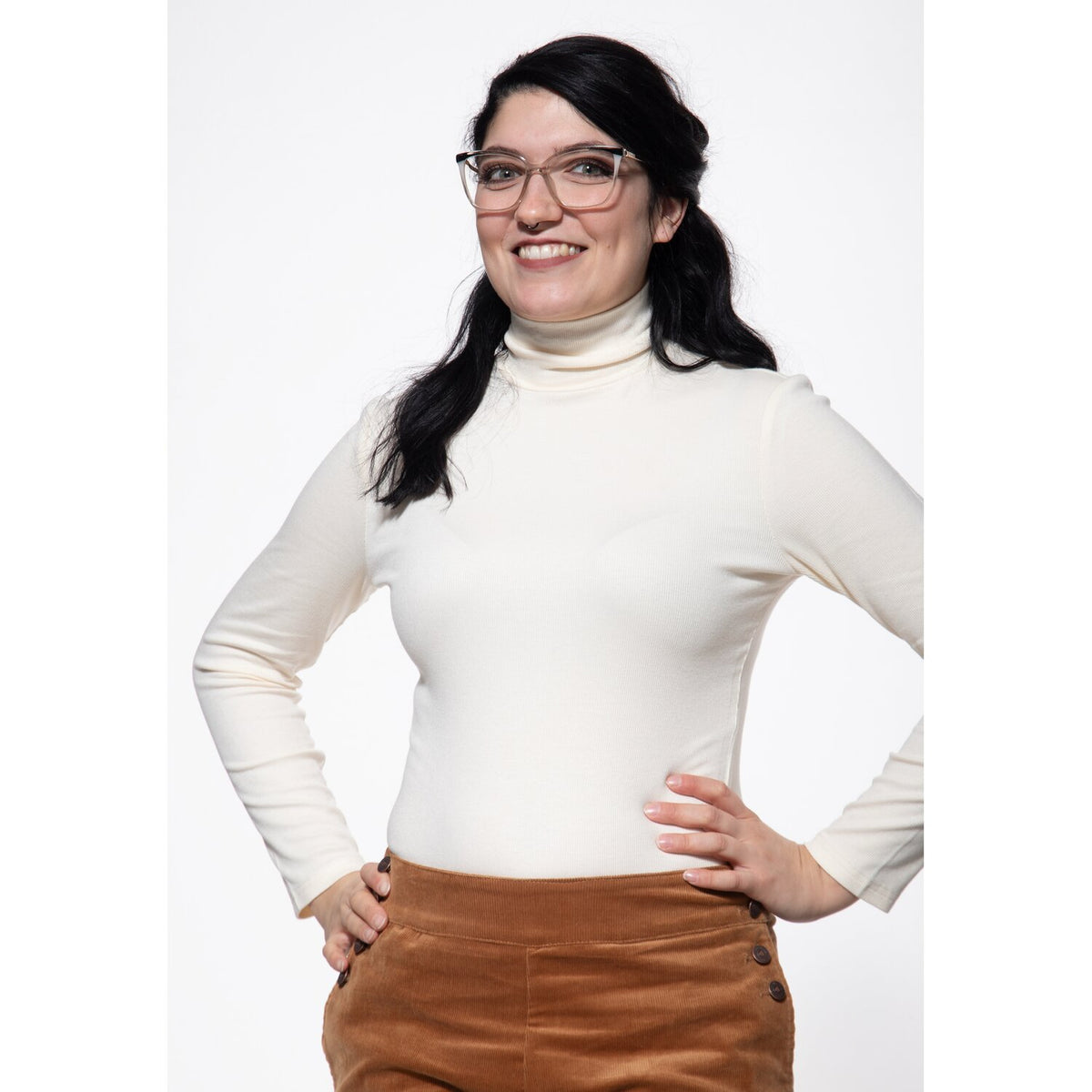 Queen Kerosin Turtleneck shirt off white