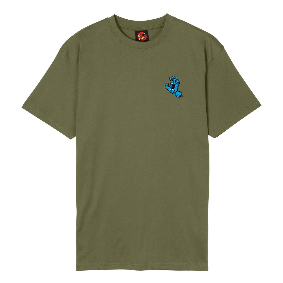 Santa Cruz Screaming Hand Chest t-shirt deep olive