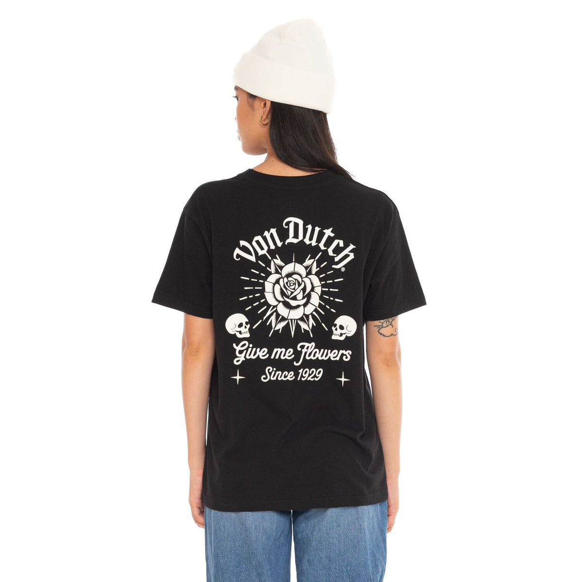 Von Dutch Rose female t-shirt black