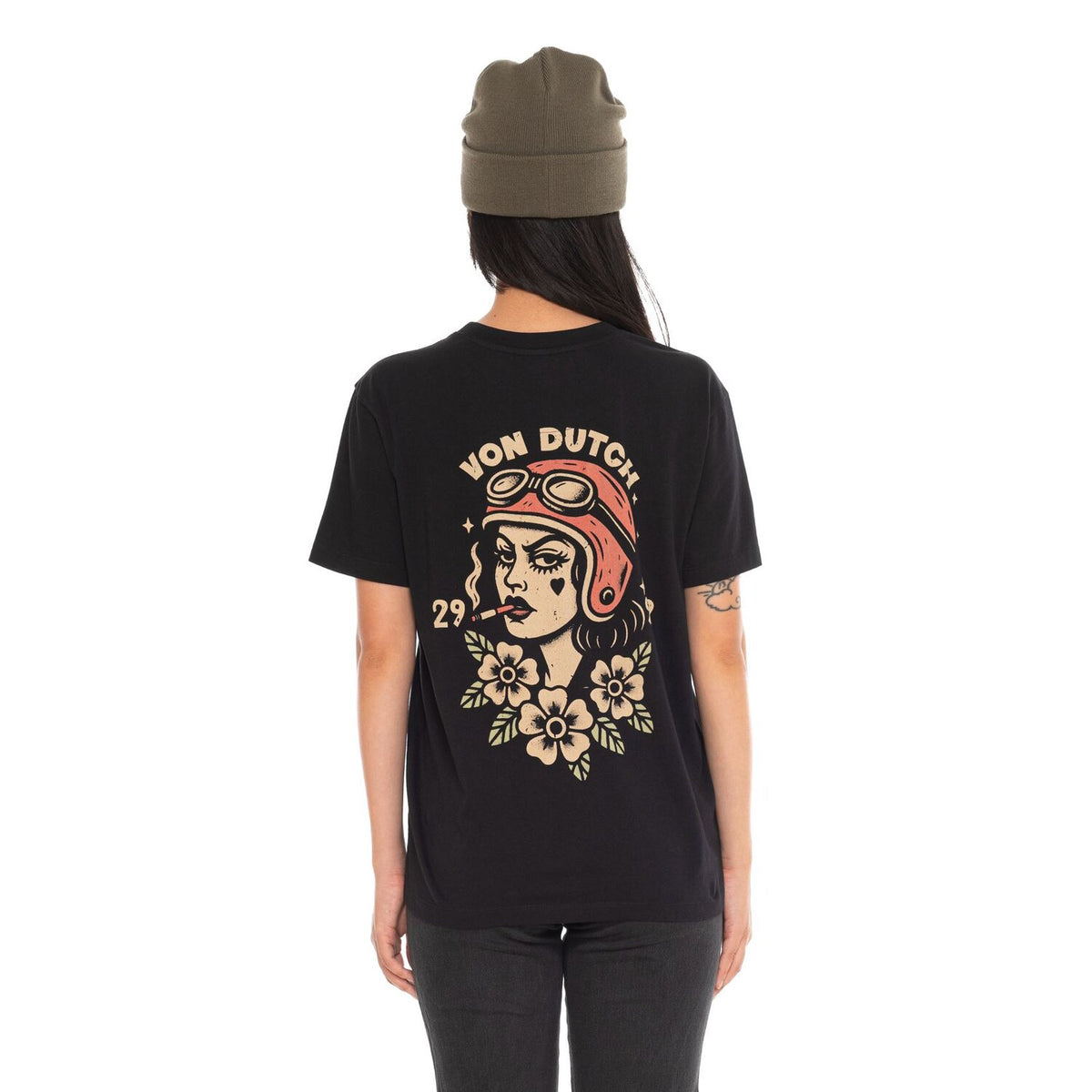 Von Dutch Smoke female t-shirt black