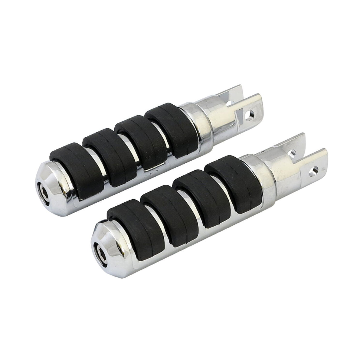Comfort foot pegs. Small diameter. Chrome