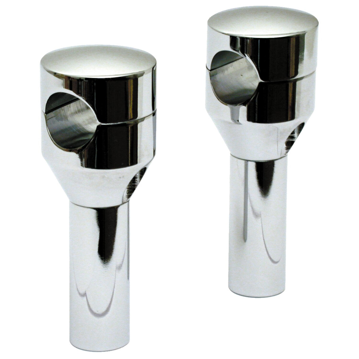 Glide riser set. 4" rise. Chrome