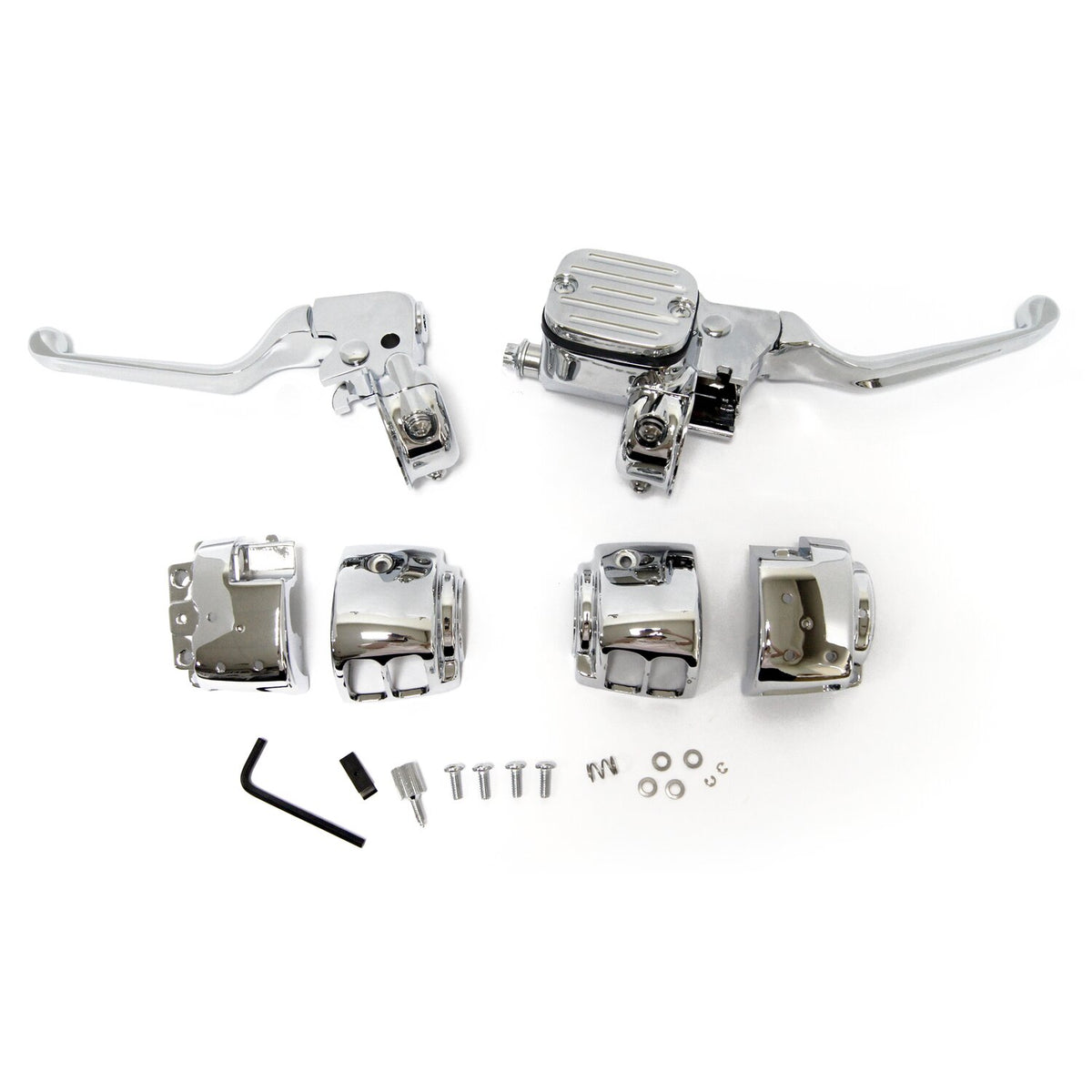Handlebar control kit chrome 11/16" bore