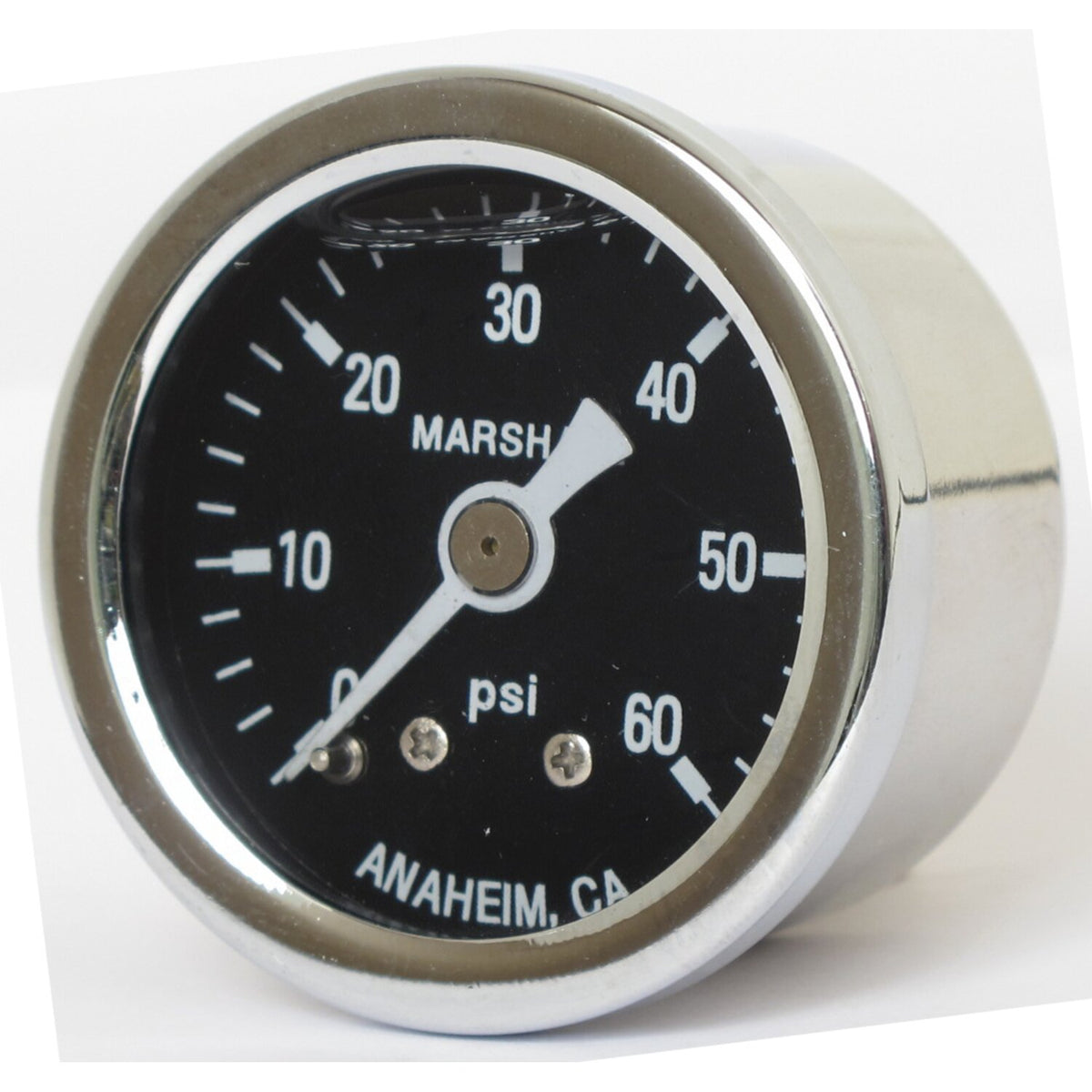 Marshall oil pressure gauge, 0-60 PSI. Stainless housing