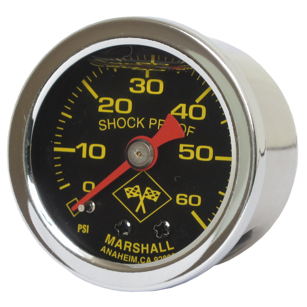 Marshall oil pressure gauge, 0-60 PSI. Stainless housing