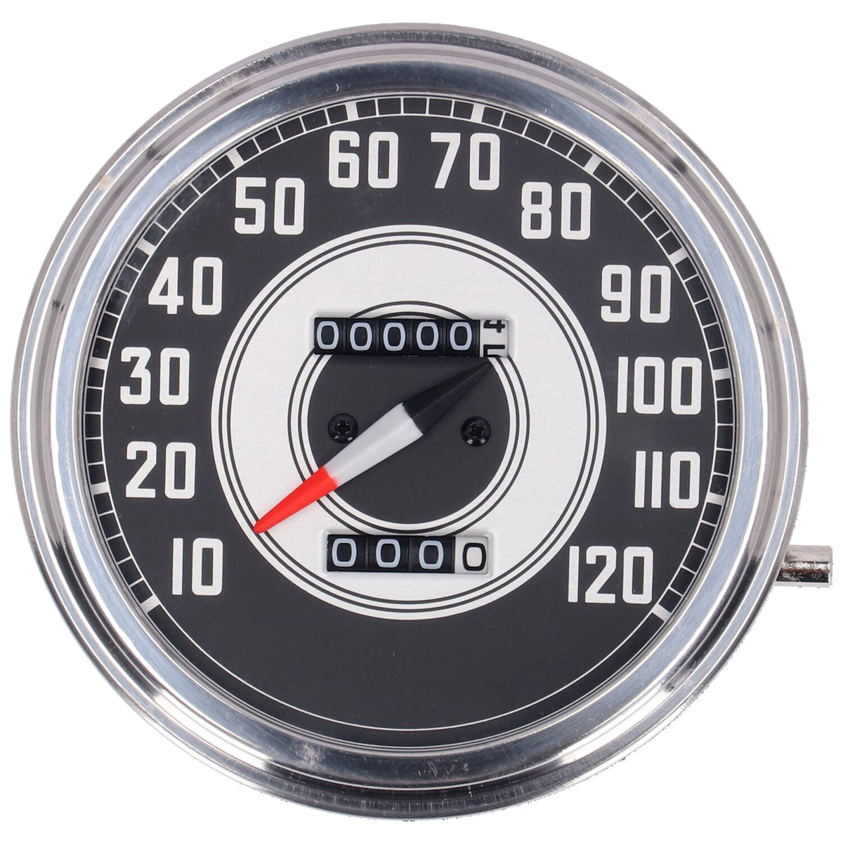 FL speedometer, '41-45 face', silver/black. 2:1 mph