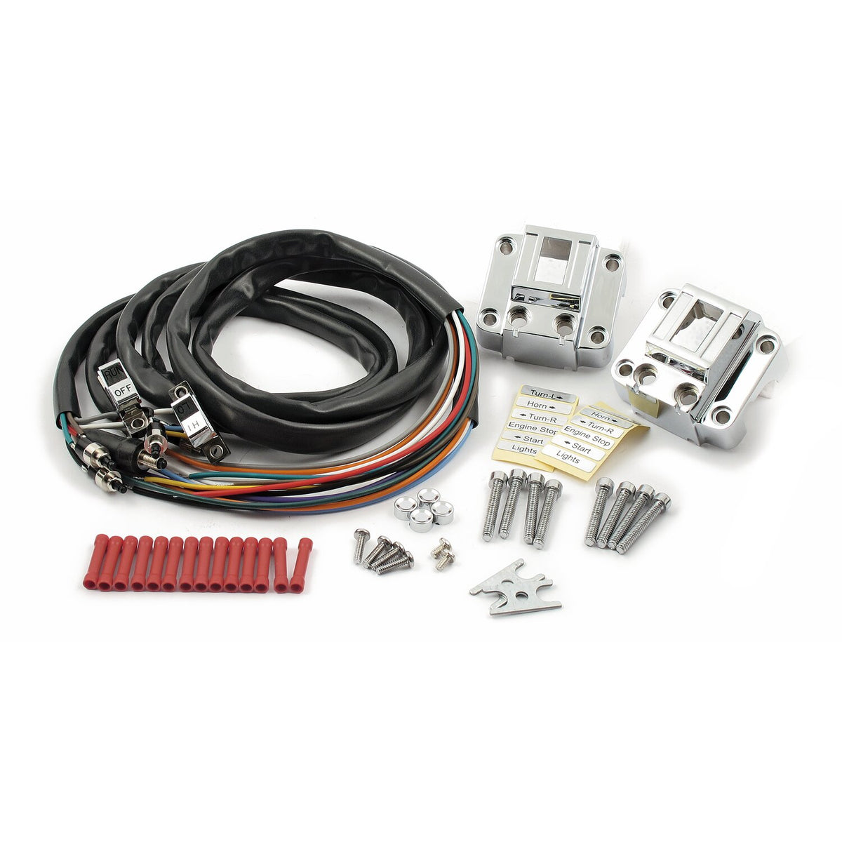 Handlebar switch housing kit. Chrome