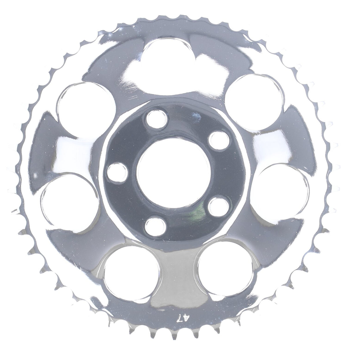 Rear sprocket, chrome. 47t