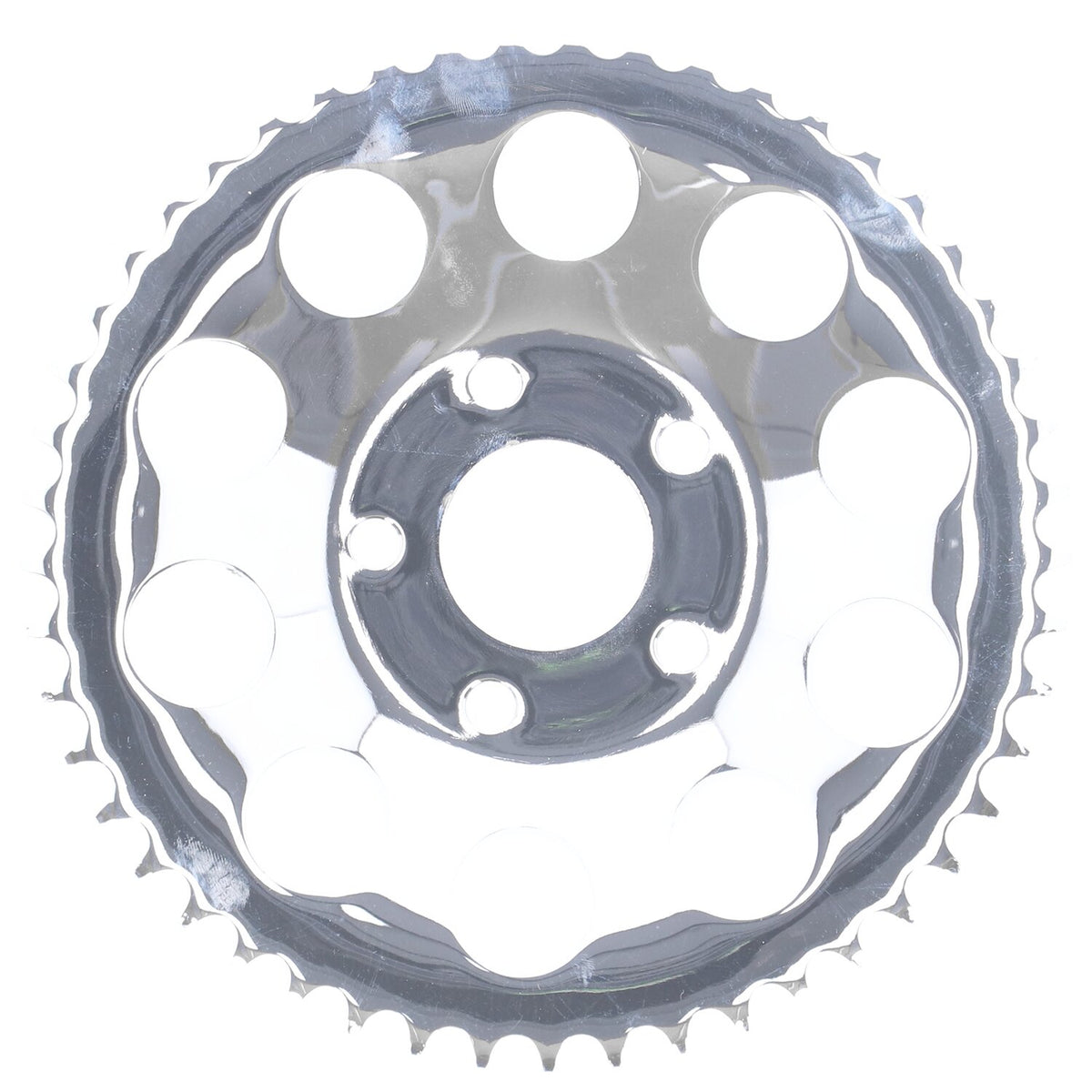 Rear sprocket, chrome. 49t