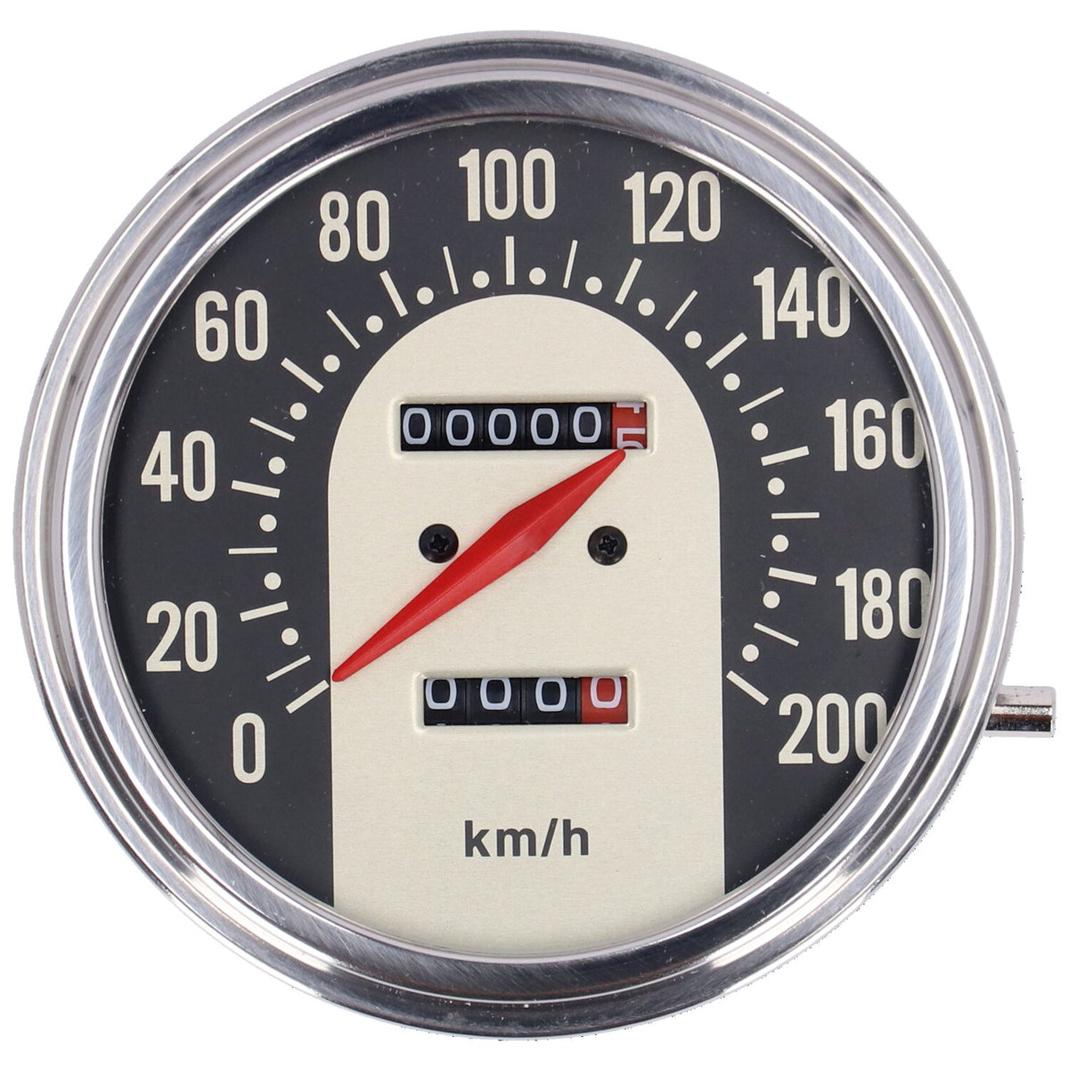 FL speedometer, '62-67 electra face', black/gold. 1:1 kmh