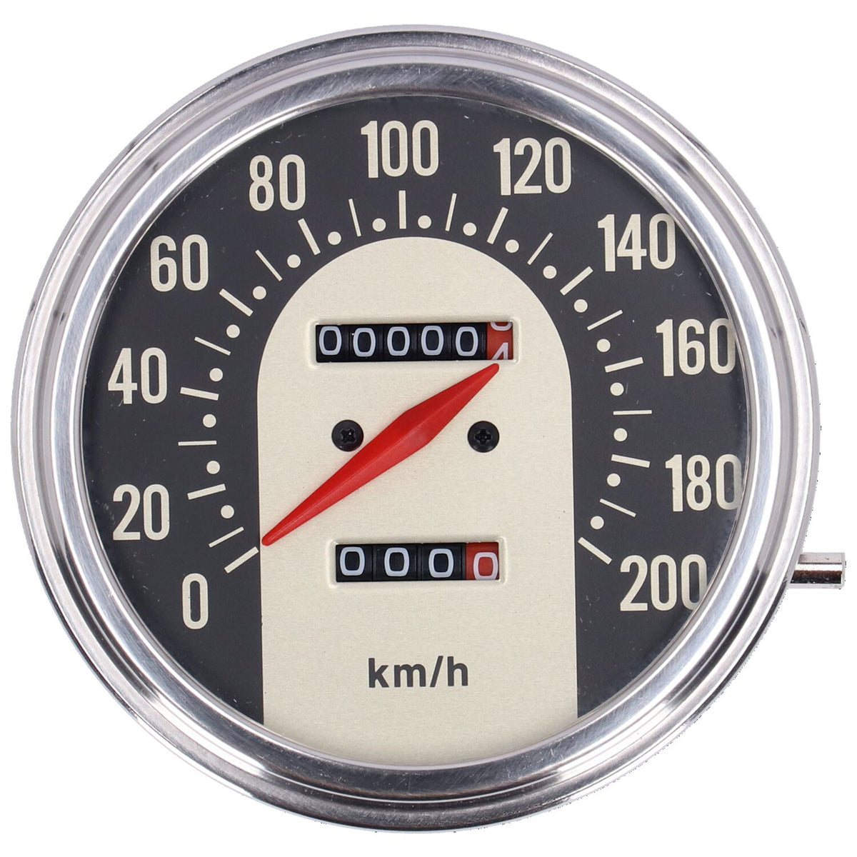 FL speedometer, '62-67 electra face', black/gold. 2:1 kmh
