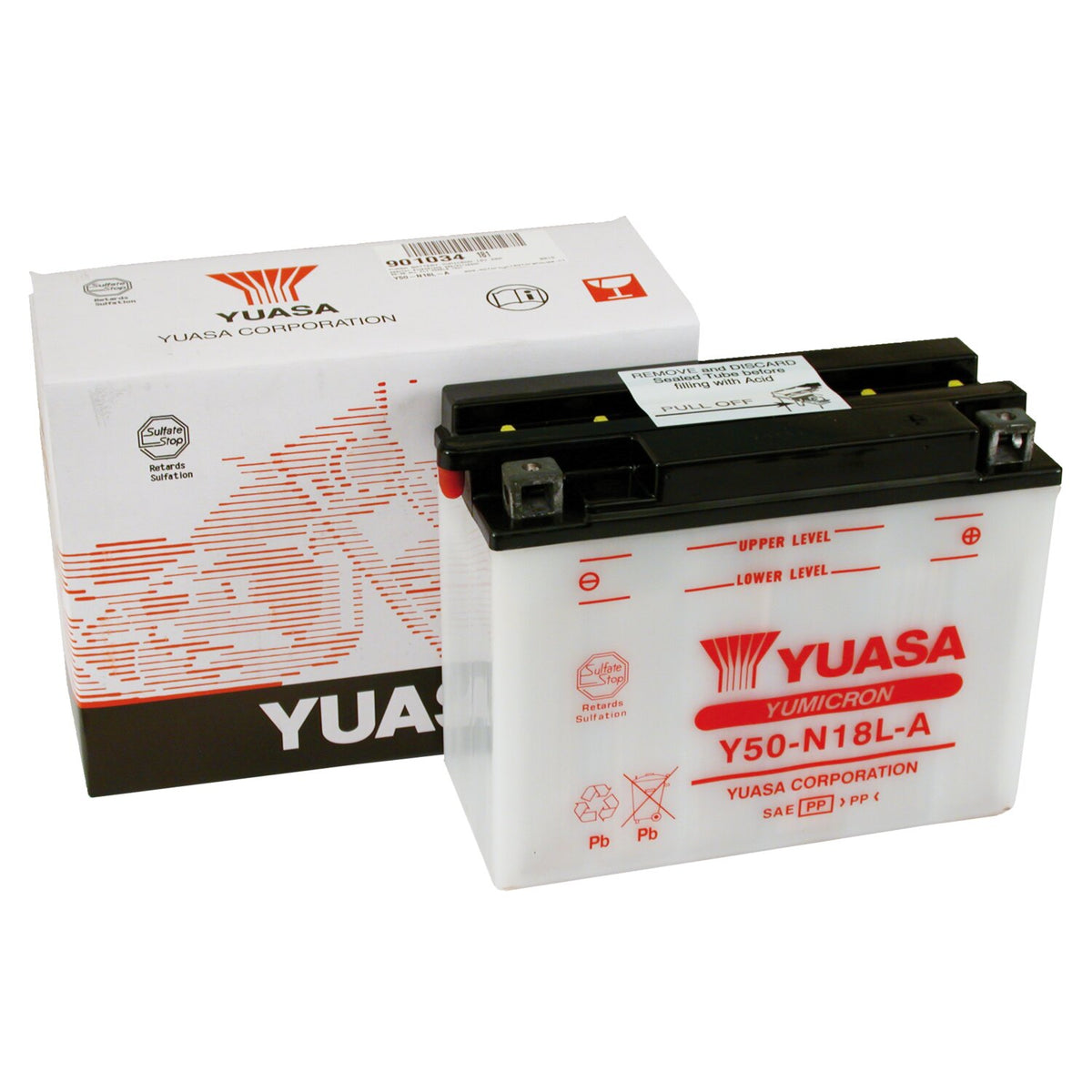 Yuasa, Yumicron 12V lead-acid battery Y50-N18L-A. 20Ah