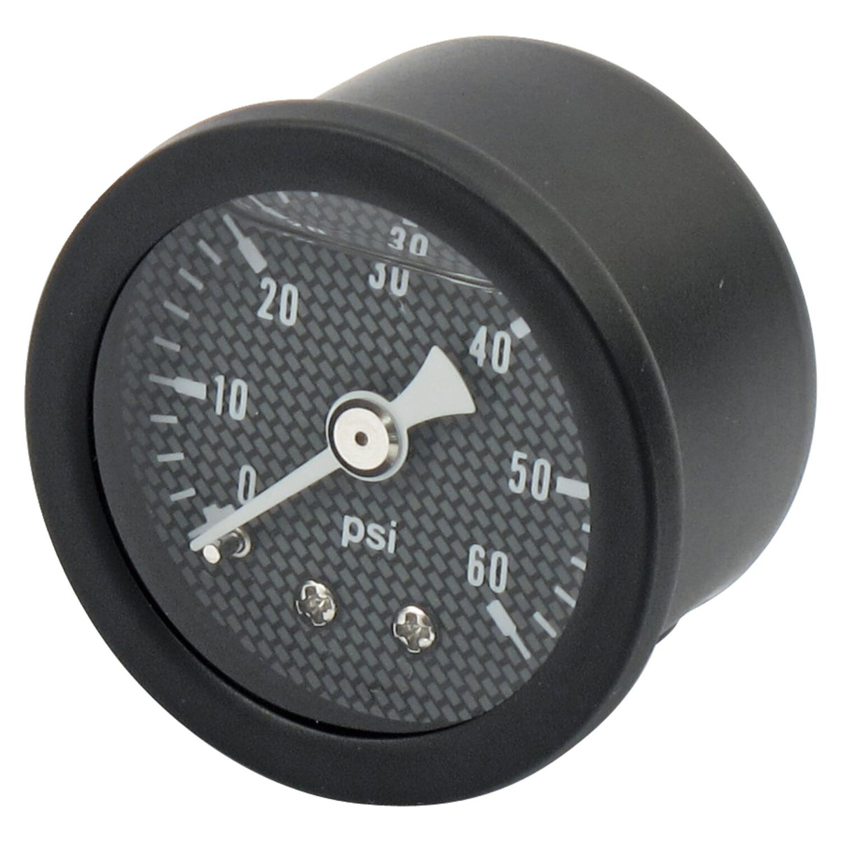 Marshall oil pressure gauge, 0-60 PSI. Black housing