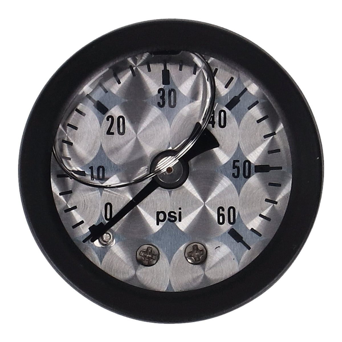 Marshall oil pressure gauge, 0-60 PSI. Black housing