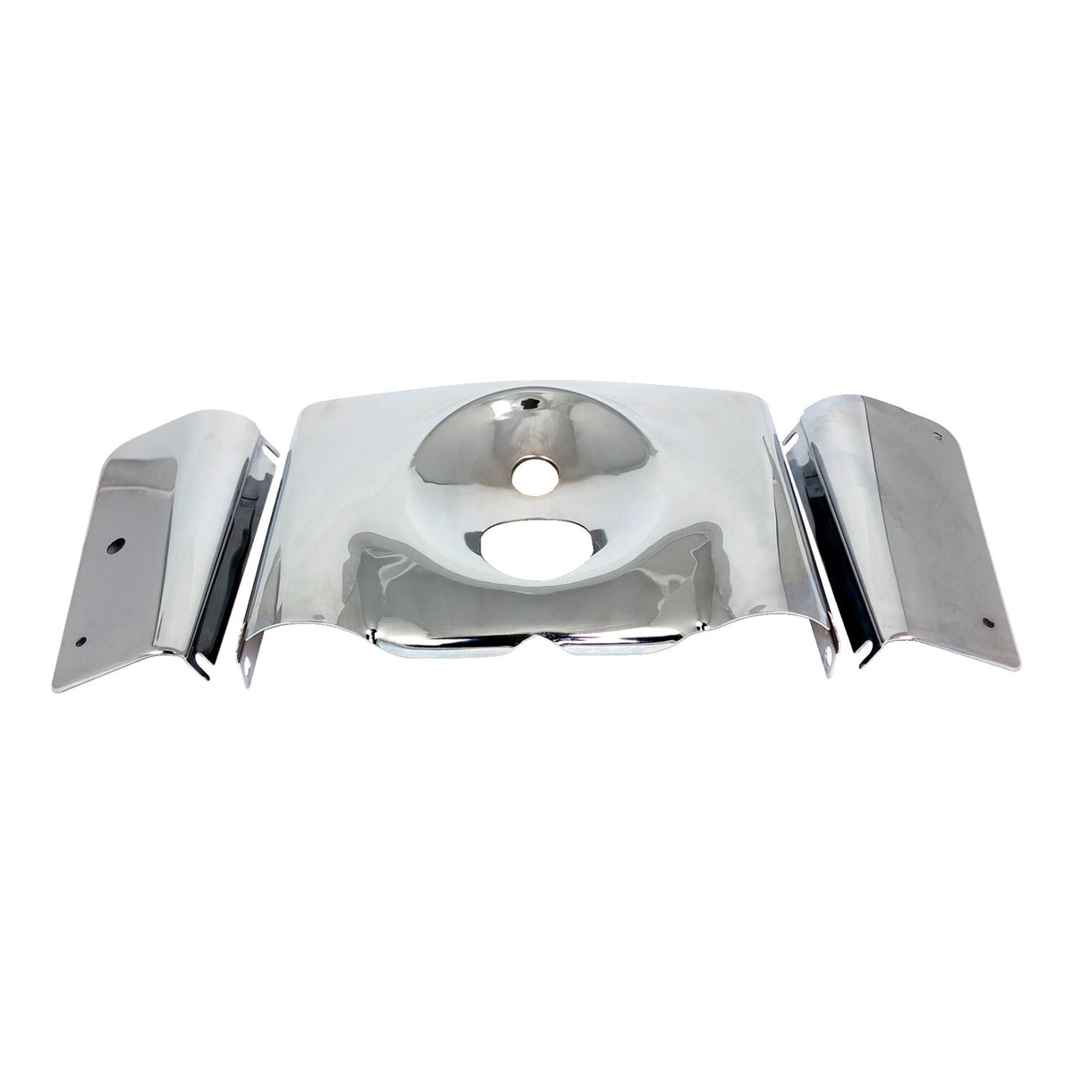 Fork panel kit 3-piece. Smooth. Chrome