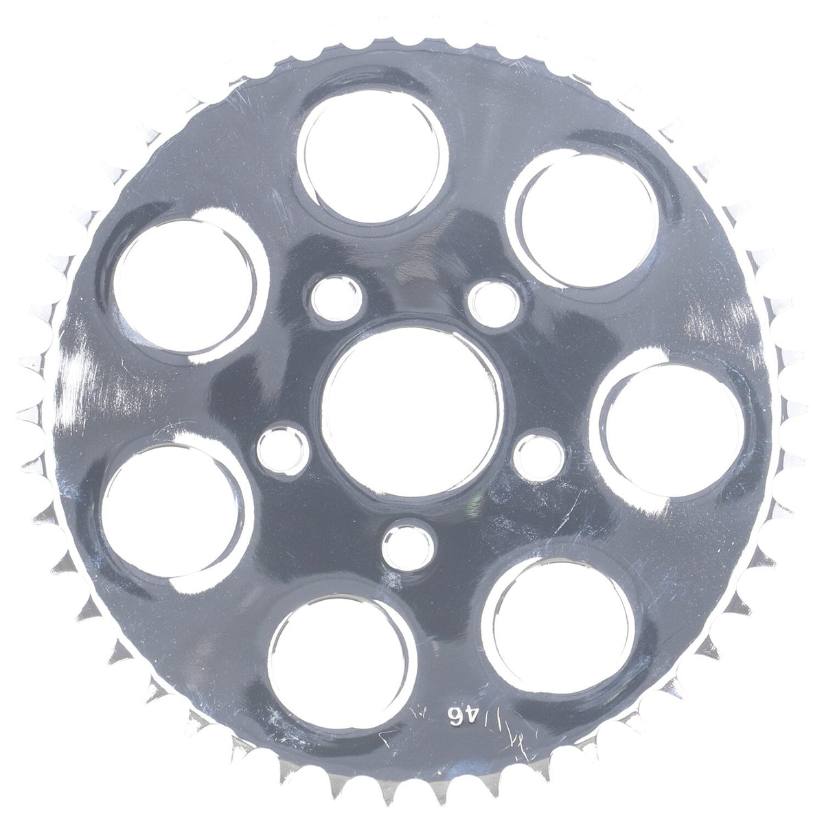 530 chain conversion rear sprocket 46t. Chrome