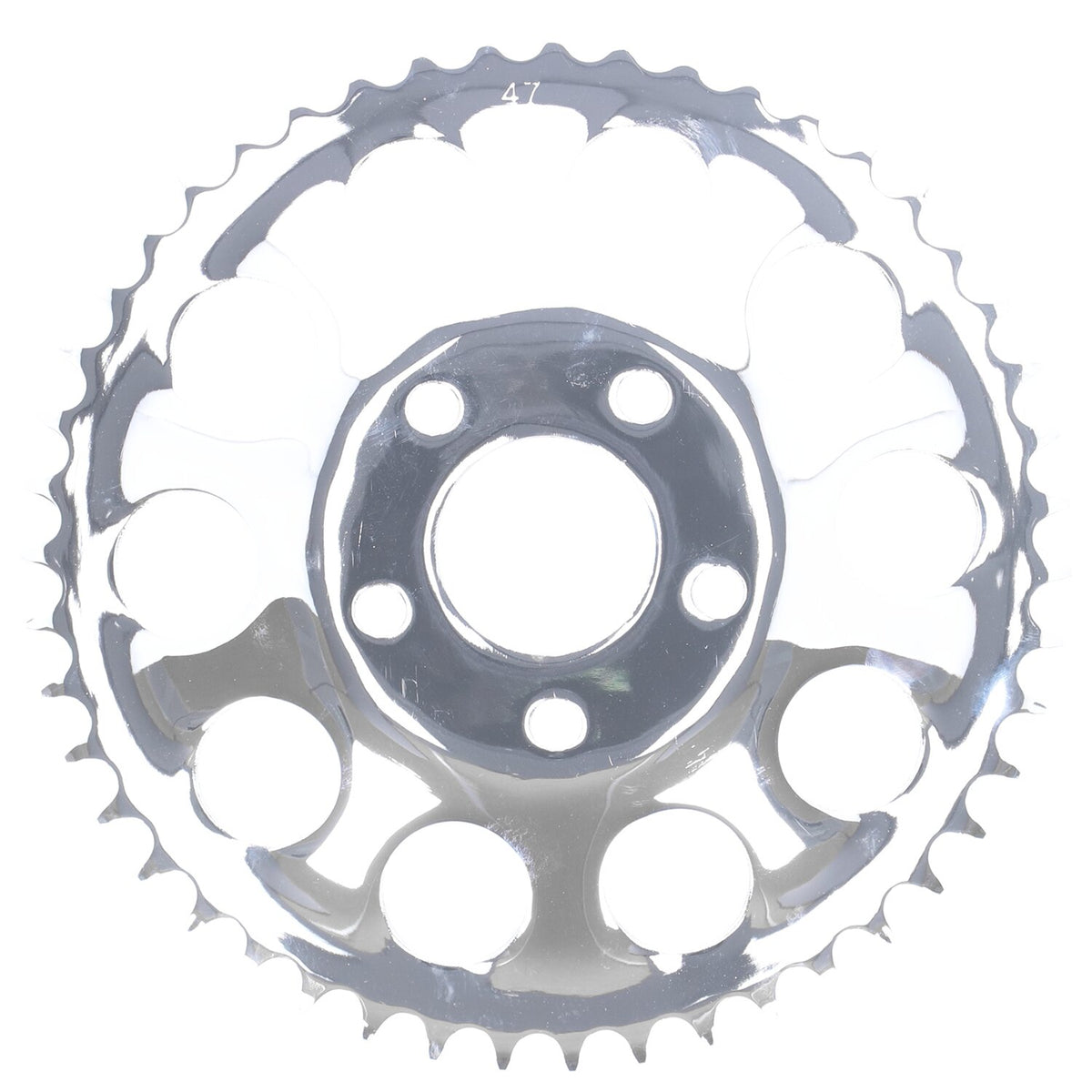 Rear sprocket, chrome. 47t