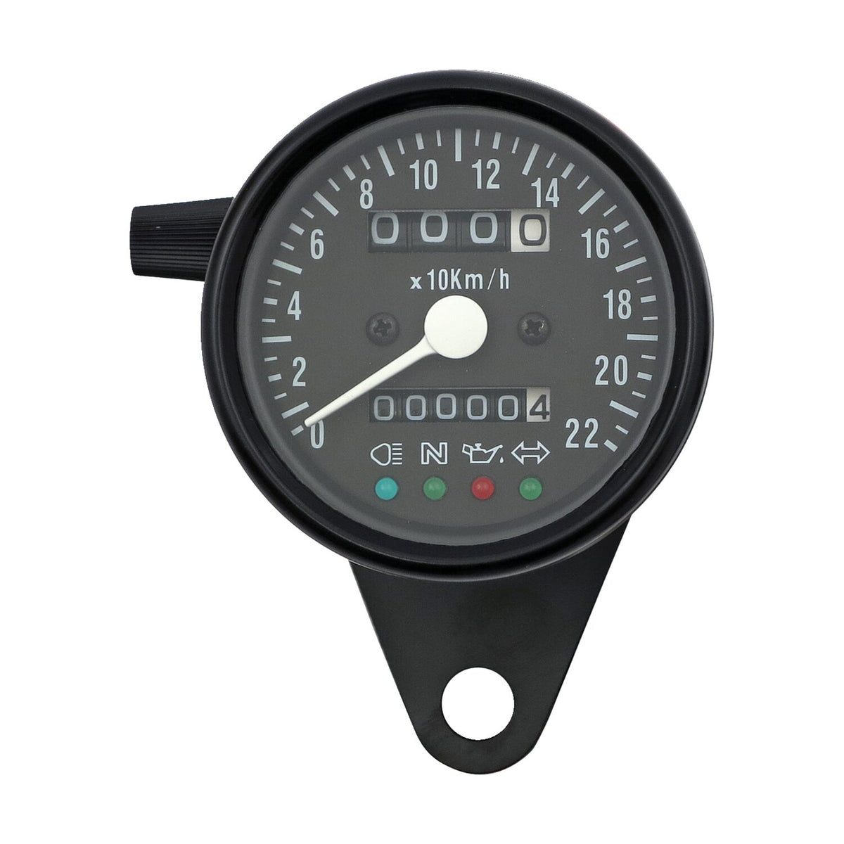 LED mini speedo 2:1 kmh. Black with black face plate
