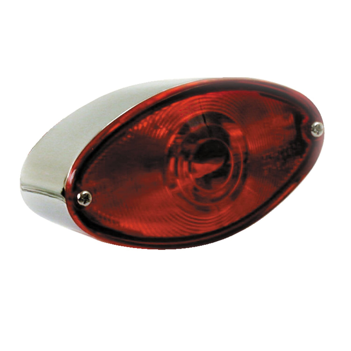 Cateye taillight. Die-cast housing. Chrome