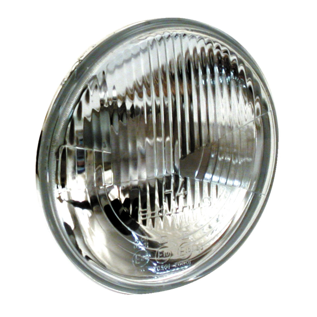 Headlamp unit H4. Ribbed lens. 7"