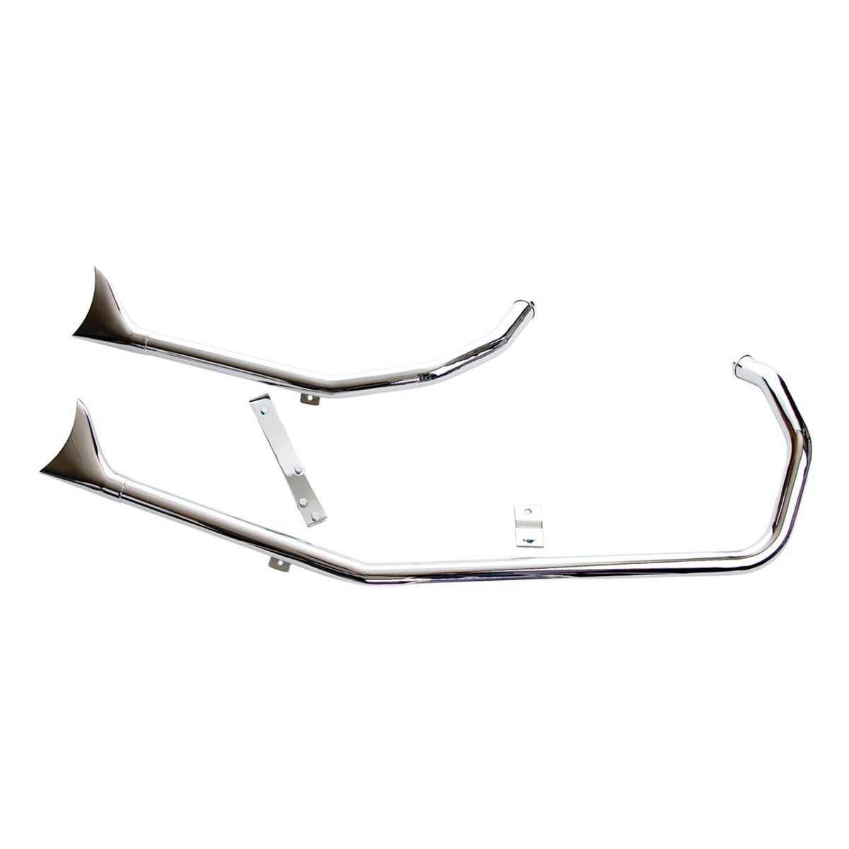 Paughco, Upswept Fishtail exhaust. Chrome