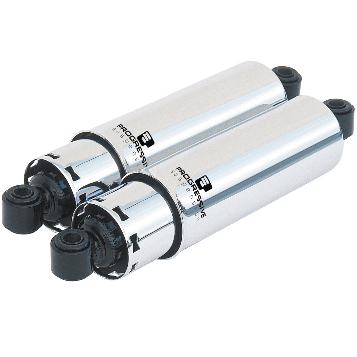 PS, 412 series shock set. 12". STD Duty. Chrome with cover